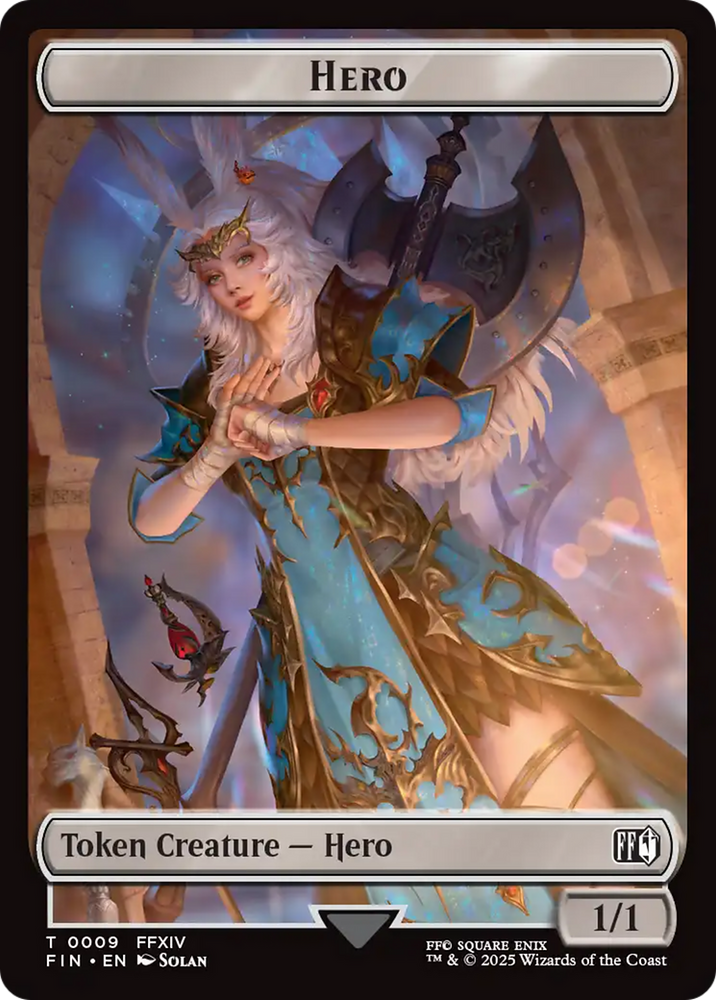 Hero (0009) // Bird (0017) Double-Sided Token [FINAL FANTASY Tokens]
