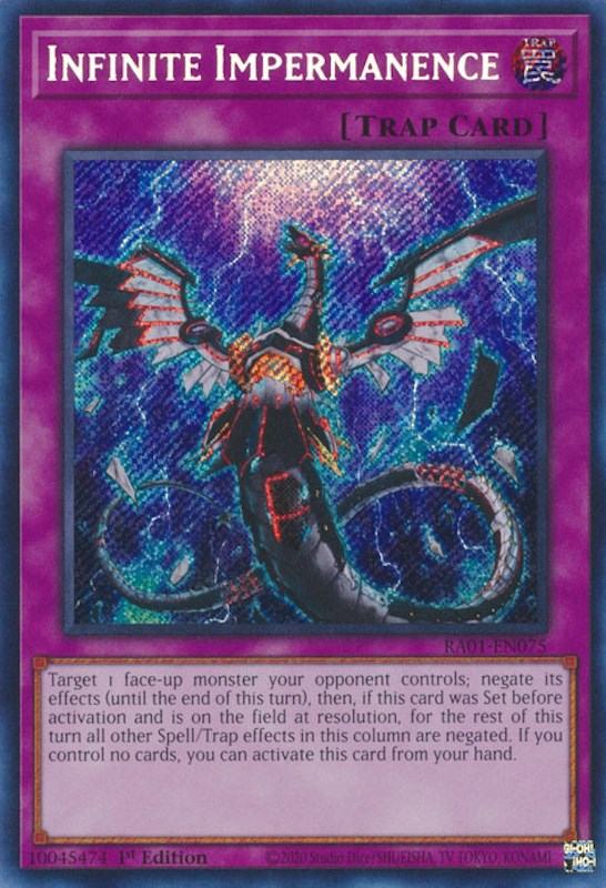 Infinite Impermanence [RA01-EN075] Secret Rare