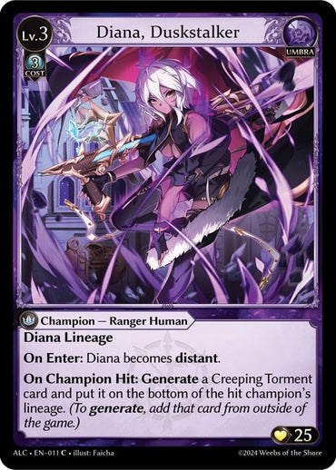 Diana, Duskstalker (9) [Alchemical Revolution: Starter Decks]