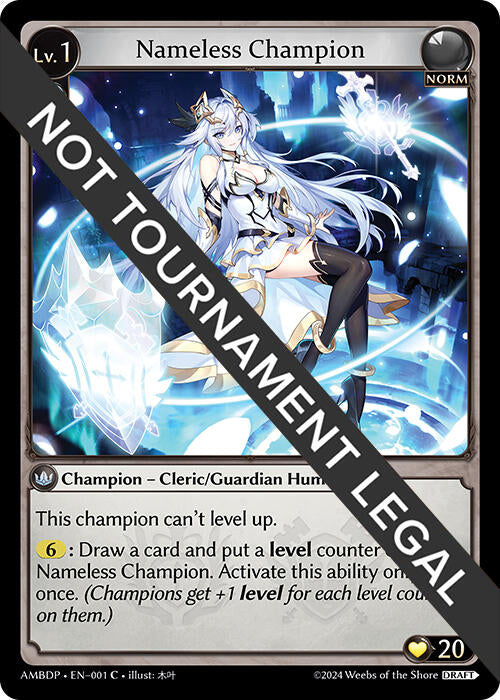 Nameless Champion (Cleric/Guardian) (001) [Mortal Ambition Draft Pack]