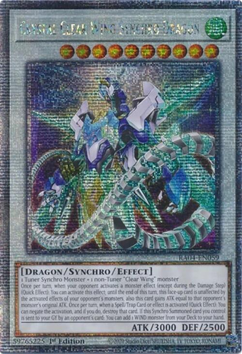 Crystal Clear Wing Synchro Dragon [RA04-EN059] Quarter Century Secret Rare