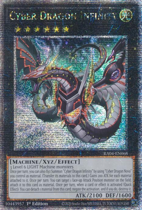 Cyber Dragon Infinity (Alternate Art) [RA04-EN068] Quarter Century Secret Rare