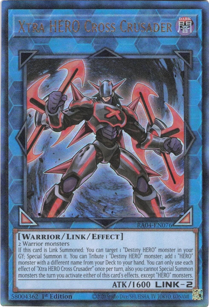 Xtra HERO Cross Crusader [RA04-EN076] Prismatic Ultimate Rare