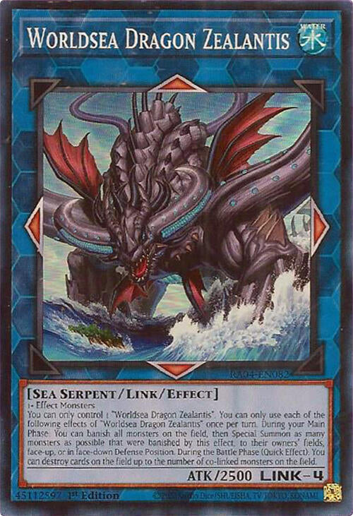 Worldsea Dragon Zealantis [RA04-EN082] Super Rare