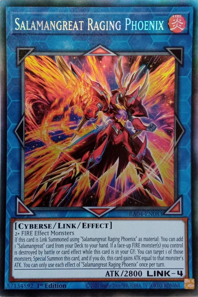 Salamangreat Raging Phoenix [RA04-EN083] Prismatic Collector's Rare