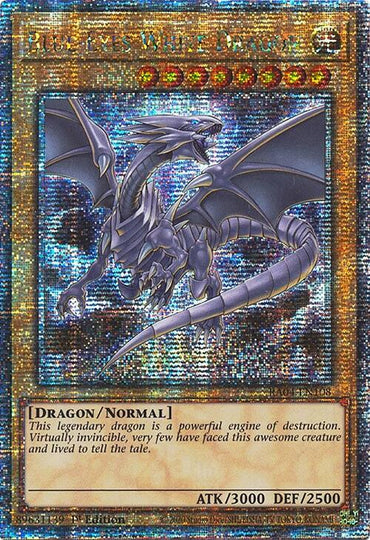 Blue-Eyes White Dragon (8th Art) [RA04-EN108] Quarter Century Secret Rare