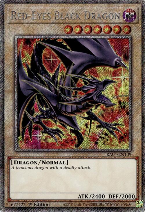 Red-Eyes Black Dragon (8th Art) [RA04-EN109] Platinum Secret Rare