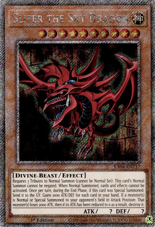 Slifer the Sky Dragon [RA04-EN117] Platinum Secret Rare