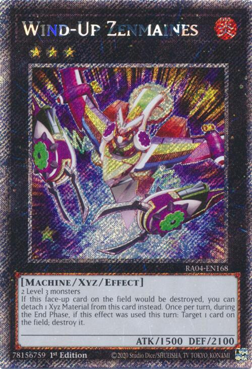 Wind-Up Zenmaines [RA04-EN168] Platinum Secret Rare