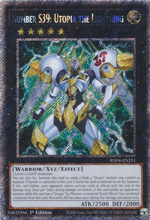 Number S39: Utopia the Lightning [RA04-EN251] Platinum Secret Rare