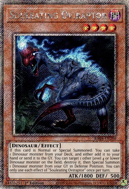 Souleating Oviraptor [RA04-EN288] Platinum Secret Rare