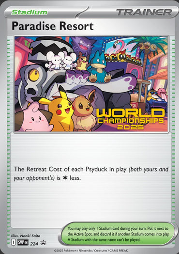 Paradise Resort (224) (World Championships 2025) [Scarlet & Violet: Black Star Promos]
