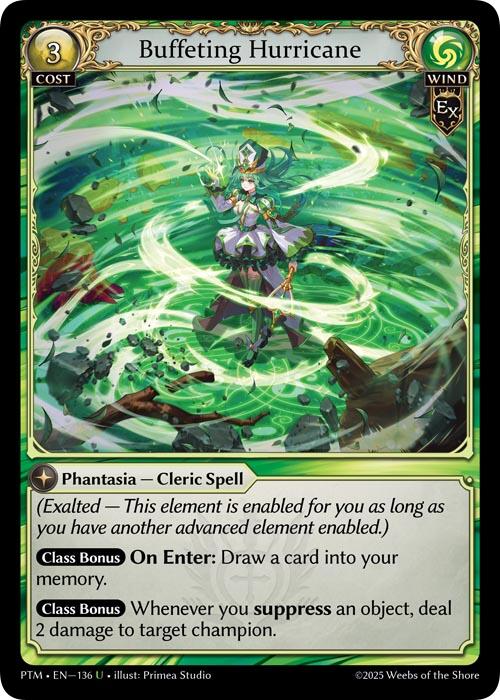 Buffeting Hurricane (Curio Foil) (136) [Phantom Monarchs]