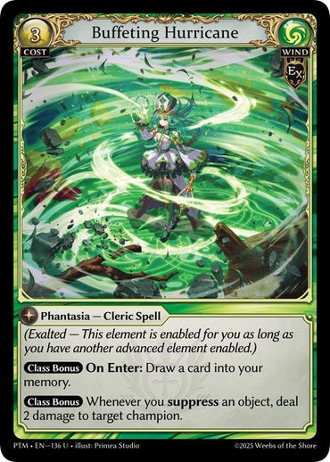 Buffeting Hurricane (Curio Foil) (136) [Phantom Monarchs]