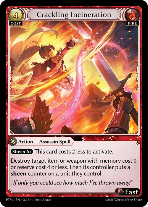 Crackling Incineration (Curio Foil) (080) [Phantom Monarchs]