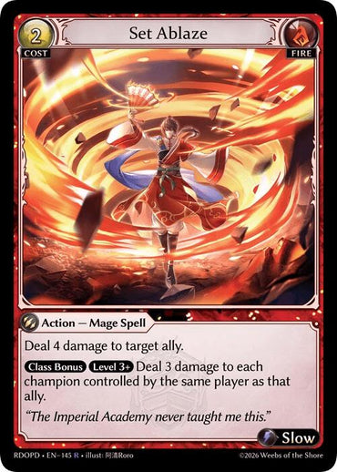 Set Ablaze (145) [Radiant Origins: Pantheon]