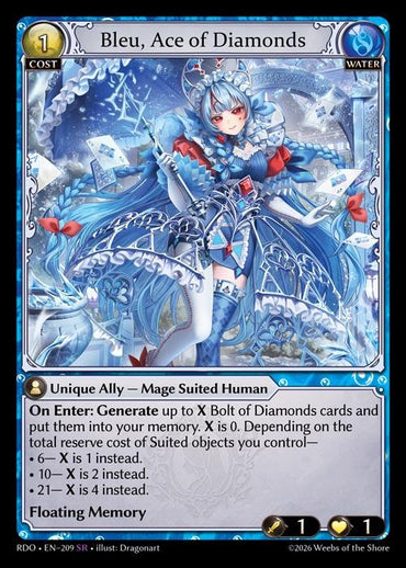 Bleu, Ace of Diamonds (209) [Radiant Origins]