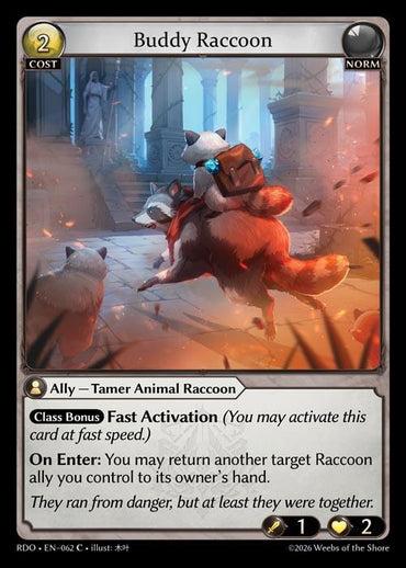 Buddy Raccoon (Curio Foil) (62) [Radiant Origins]