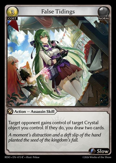 False Tidings (Curio Foil) (73) [Radiant Origins]