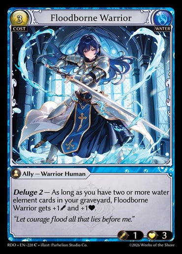 Floodborne Warrior (Curio Foil) (220) [Radiant Origins]
