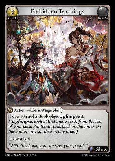 Forbidden Teachings (Curio Foil) (79) [Radiant Origins]