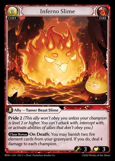 Inferno Slime (Curio Foil) (192) [Radiant Origins]