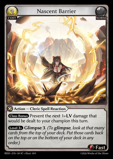 Nascent Barrier (Curio Foil) (101) [Radiant Origins]