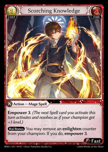 Scorching Knowledge (Curio Foil) (199) [Radiant Origins]