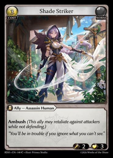 Shade Striker (Curio Foil) (140) [Radiant Origins]