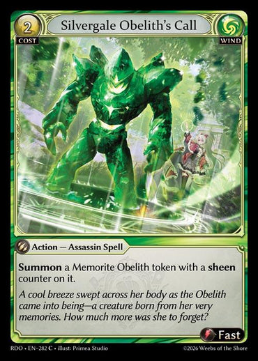 Silvergale Obelith's Call (Curio Foil) (282) [Radiant Origins]