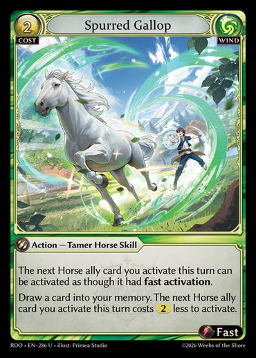 Spurred Gallop (Curio Foil) (286) [Radiant Origins]
