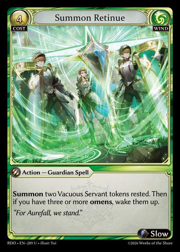 Summon Retinue (Curio Foil) (289) [Radiant Origins]