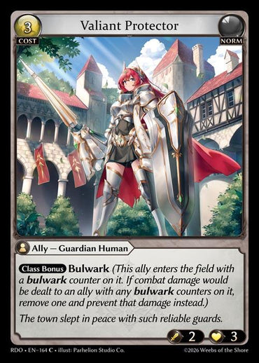 Valiant Protector (Curio Foil) (164) [Radiant Origins]