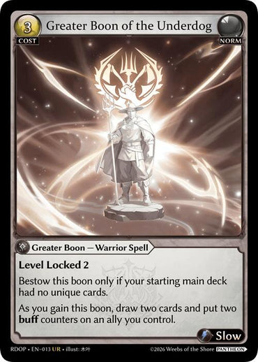 Greater Boon of the Underdog (13) [Radiant Origins: Pantheon]