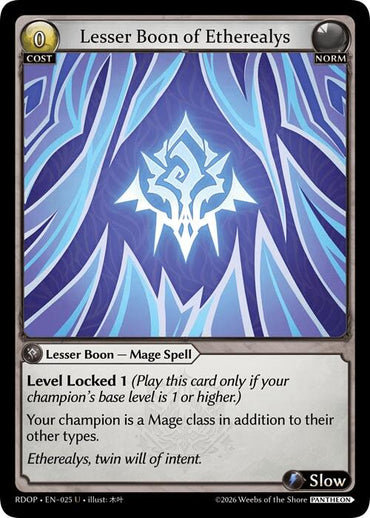 Lesser Boon of Etherealys (25) [Radiant Origins: Pantheon]