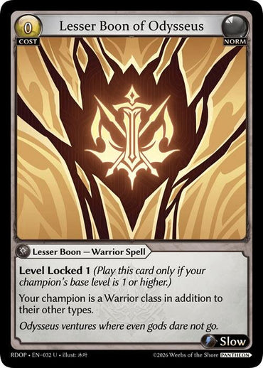 Lesser Boon of Odysseus (32) [Radiant Origins: Pantheon]