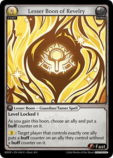 Lesser Boon of Revelry (38) [Radiant Origins: Pantheon]