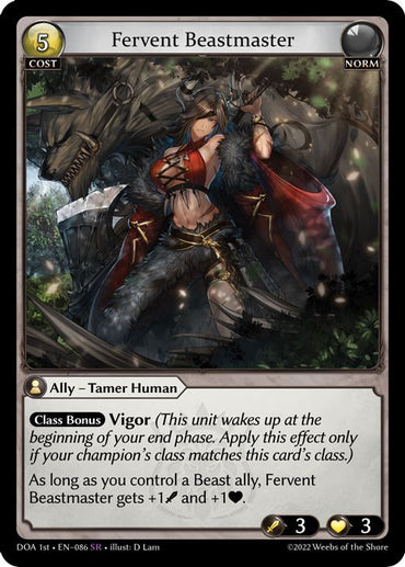 Fervent Beastmaster (086) [Dawn of Ashes: 1st Edition]