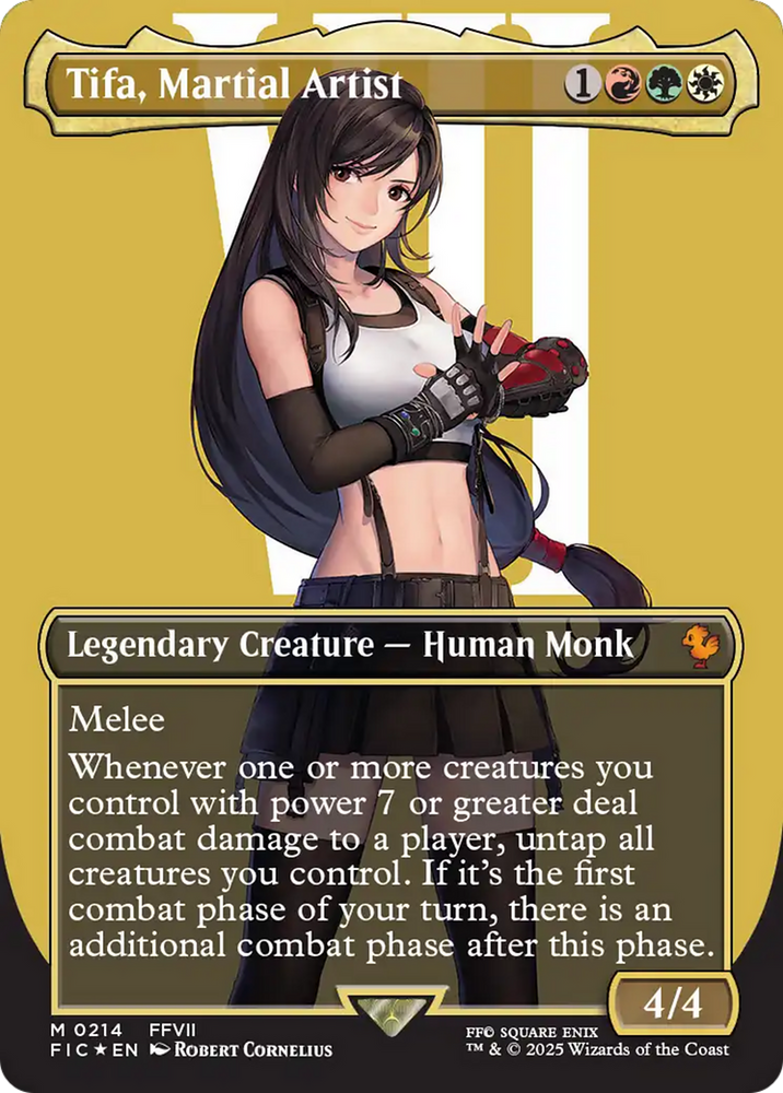Tifa, Martial Artist (Borderless) (Surge Foil) [FINAL FANTASY Commander]