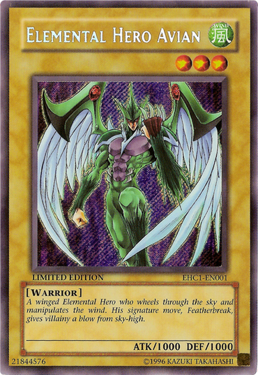 Elemental Hero Avian [EHC1-EN001] Secret Rare