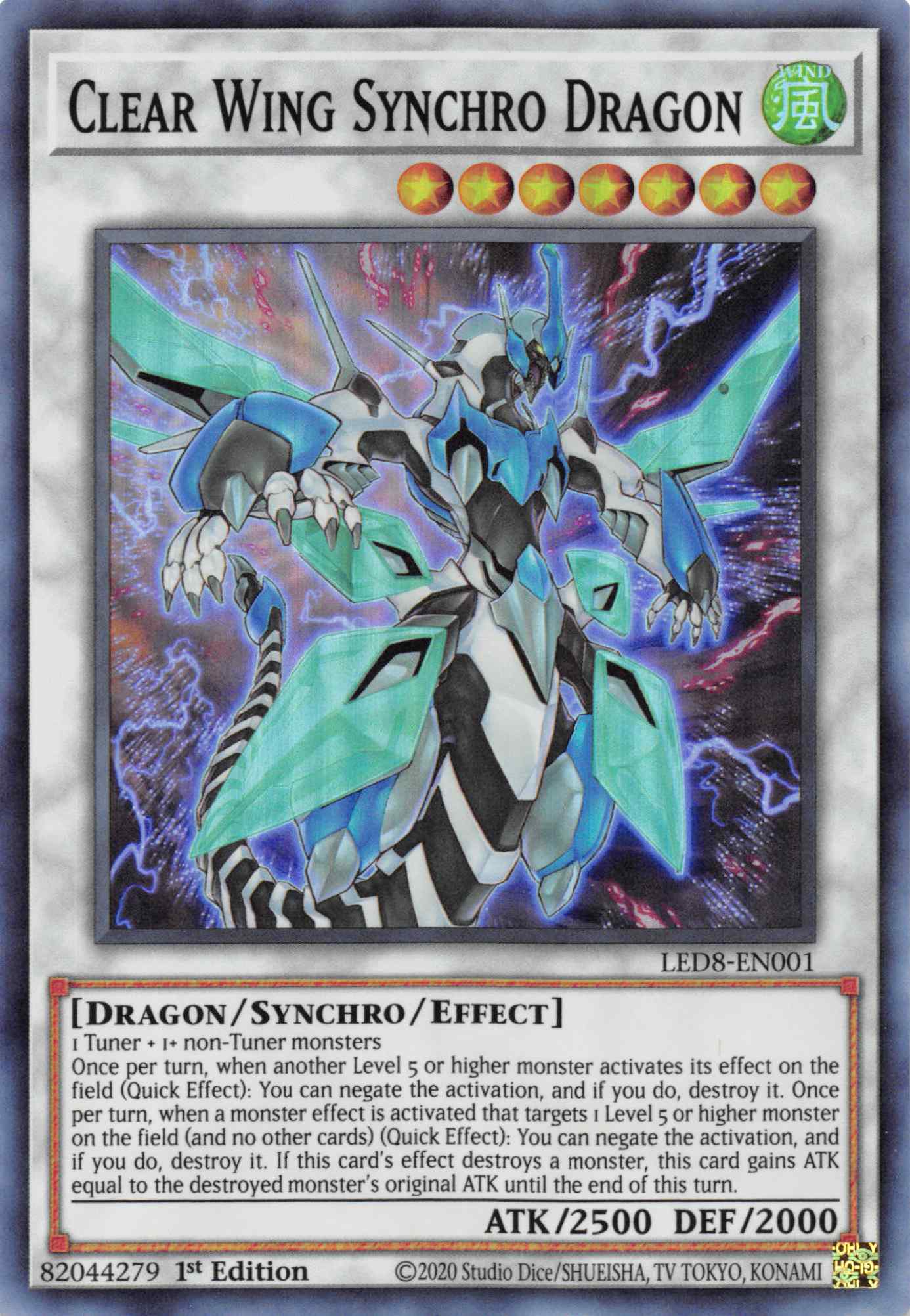 Clear Wing Synchro Dragon [LED8-EN001] Super Rare