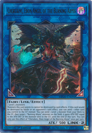 Cherubini, Ebon Angel of the Burning Abyss [MP20-EN096] Ultra Rare