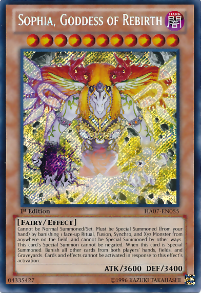 Sophia, Goddess of Rebirth [HA07-EN055] Secret Rare