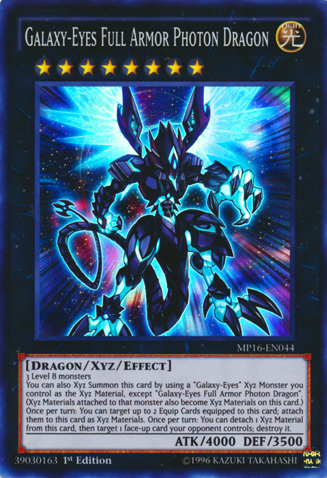 yugioh galaxy eyes cards Galaxy-Eyes Full Armor Photon Dragon [MP16-EN044] Super Rare