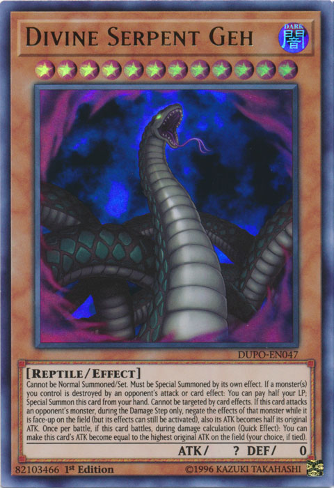 is the great leviathan a real yugioh card Great Leviathan, God of Orichalcos ! Divine Serpent Geh [DUPO-EN047] Ultra