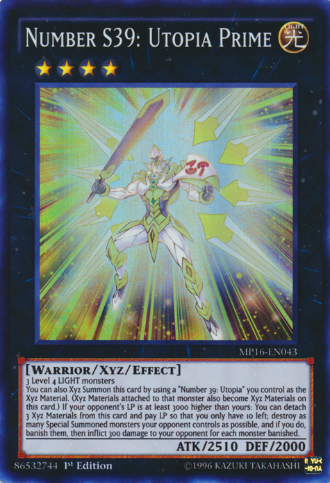 Number S39: Utopia Prime [MP16-EN043] Super Rare