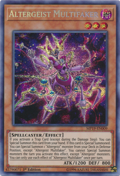 Altergeist Multifaker [MP19-EN009] Prismatic Secret Rare