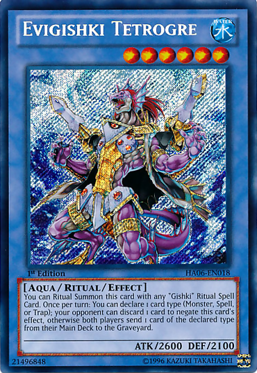 Evigishki Tetrogre [HA06-EN018] Secret Rare