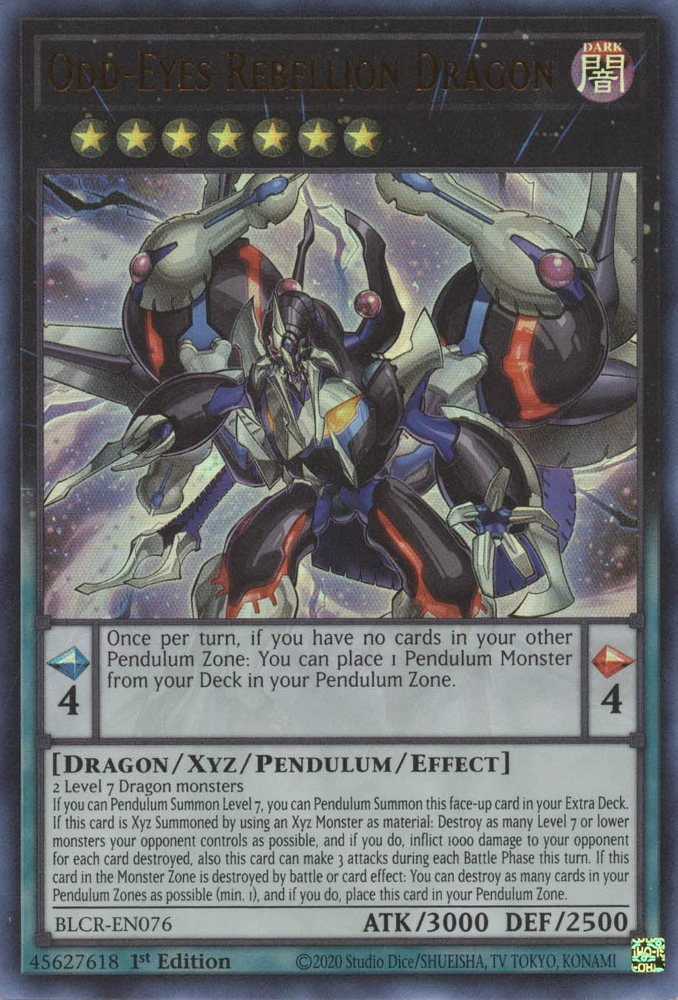 Odd-Eyes Rebellion Dragon [BLCR-EN076] Ultra Rare