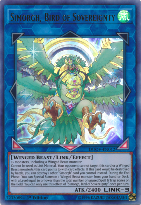 Simorgh, Bird of Sovereignty [DUOV-EN012] Ultra Rare